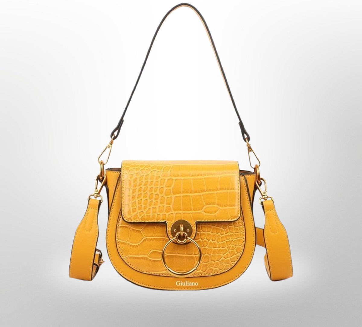 Giuliano- schoudertas - croco - handtas