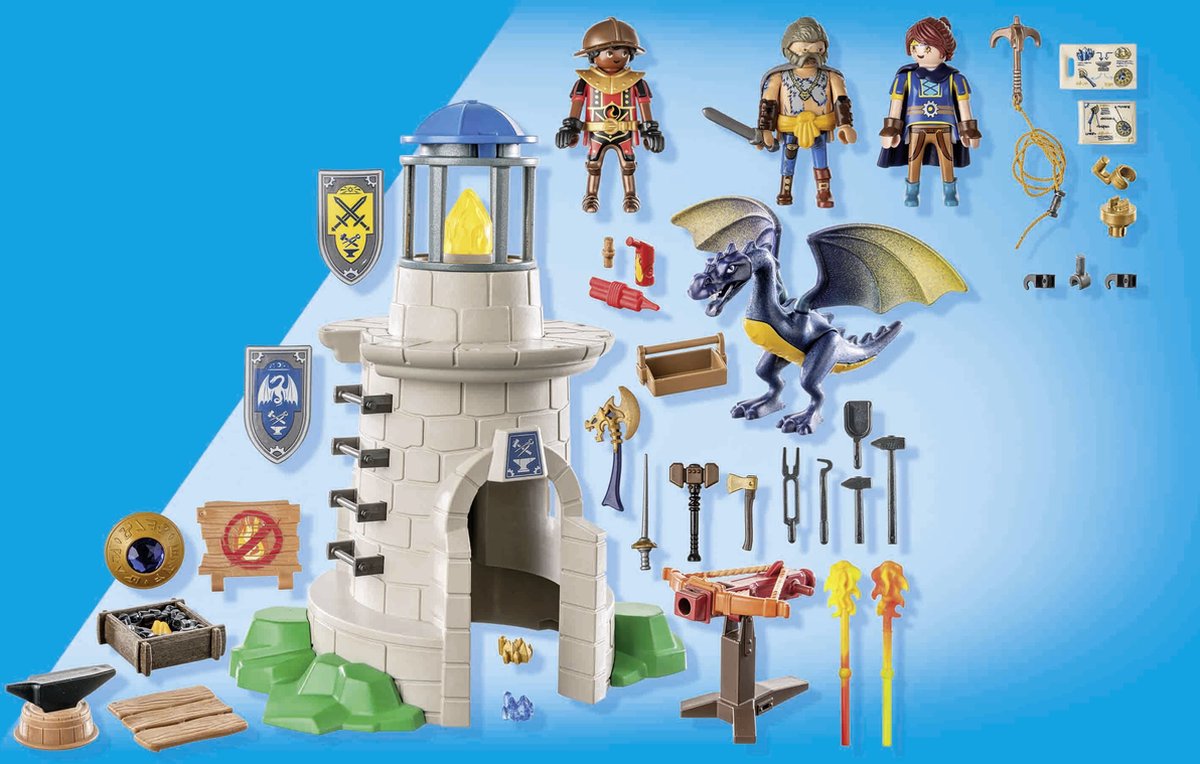 PLAYMOBIL Novelmore Riddertoren met smid en draak - 71483 — afbeelding 9