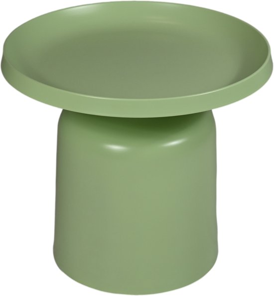 Roxanne Bijzettafel - 50x50x42cm - Groen- Metaal, bijzettafels, bijzettafel buiten, bijzet tafel, bijzettafel metaal met hout, bijzettafel vierkant, bijzettafel rond, bijzettafel industrieel