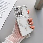 Coque Apple iPhone 14 Pro Magsafe avec cache appareil photo transparent Argent