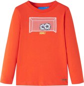 vidaXL-Kindershirt-met-lange-mouwen-voetbaldoelprint-116-feloranje
