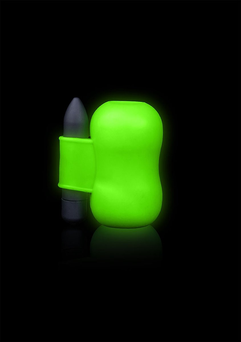 Goedkoopste Vibrating Masturbator - Glow in the Dark - Neon Green