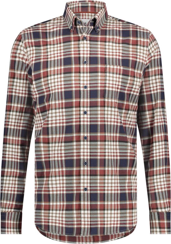 State of Art Overhemd Ruiten Brique Heren Maat 4XL Regular fit bol