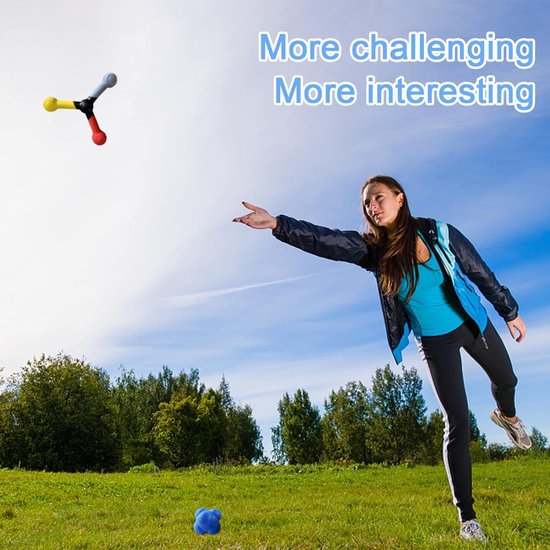 Reactive Catch Trainer 7 stuks, inclusief 1 catch trainer, 6 sportresponsballen, ter verbetering van beweeglijkheid/reflexen/hand-oogcoördinatie voor sport en plezier voor alle leeftijden - 