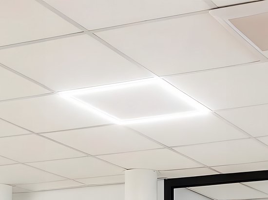 Panneau LED linéaire à intensité variable - 2 pièces - Bord lumineux - Carré - Warmwit 3000K - Convient pour les plafonds système, les cadres en saillie ou les ensembles de suspension - 36W 100lm/W - Durable et économe en énergie