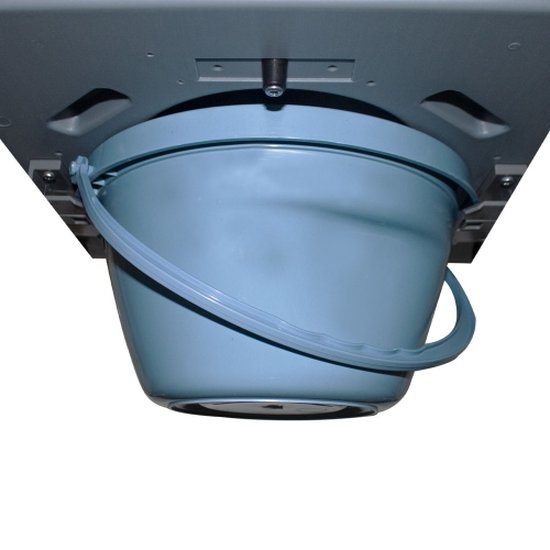 Mobiclinic Ancla - Toiletstoel - Met wielen, comfortabele zitting en emmer met deksel - Grijs - Postoel - WC stoel - Compact en lichtgewicht - mobiclinic