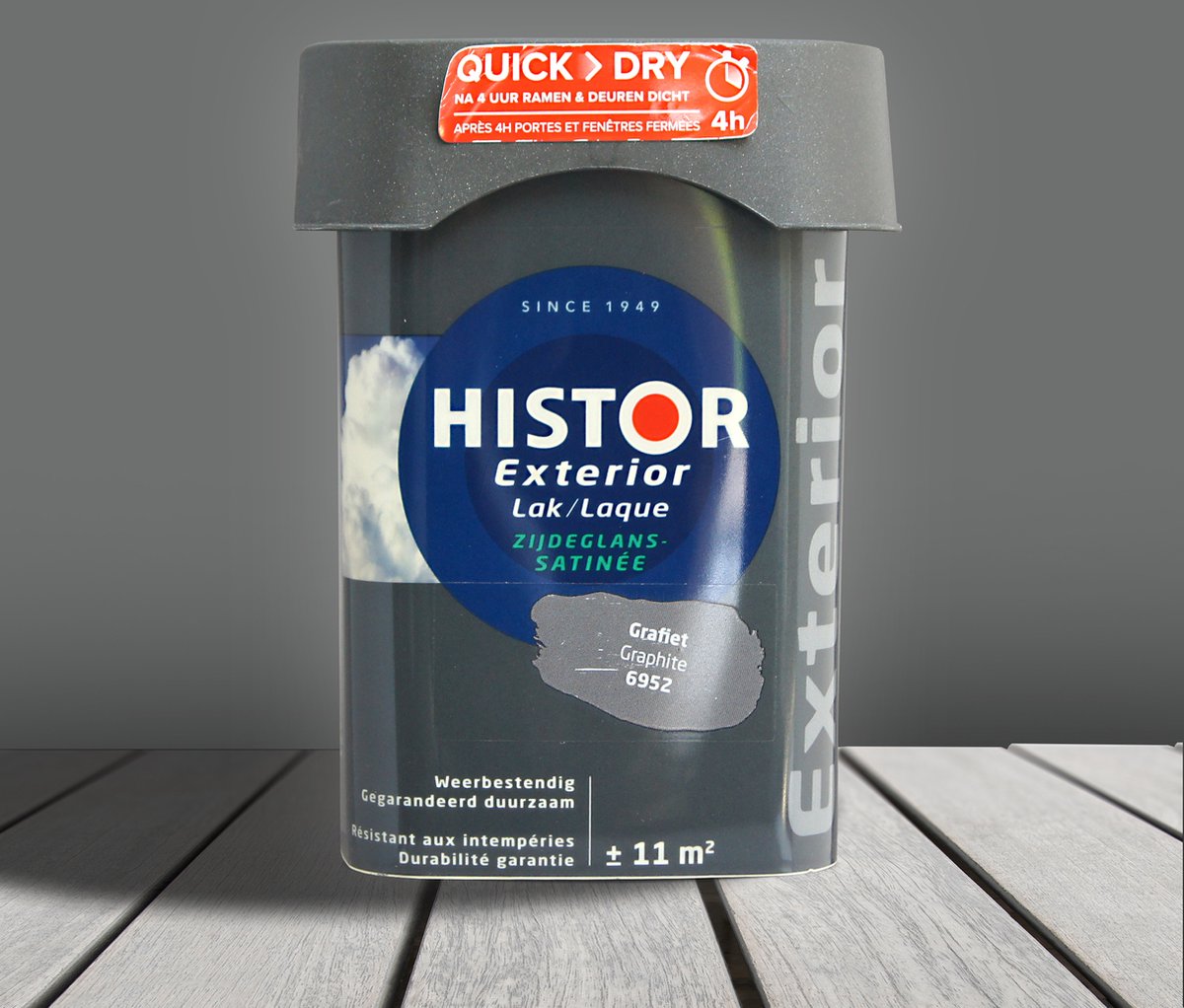 Histor Exterior Lak Zijdeglans 0,75 liter - Grafiet