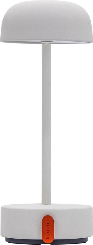 Kooduu Fokus Bureaulamp - Tafellamp - Led lamp - Nachtlamp - Dimbaar - Oplaadbaar - 25,5 cm - Leeslamp - Led Bureaulamp - Wit - Staal