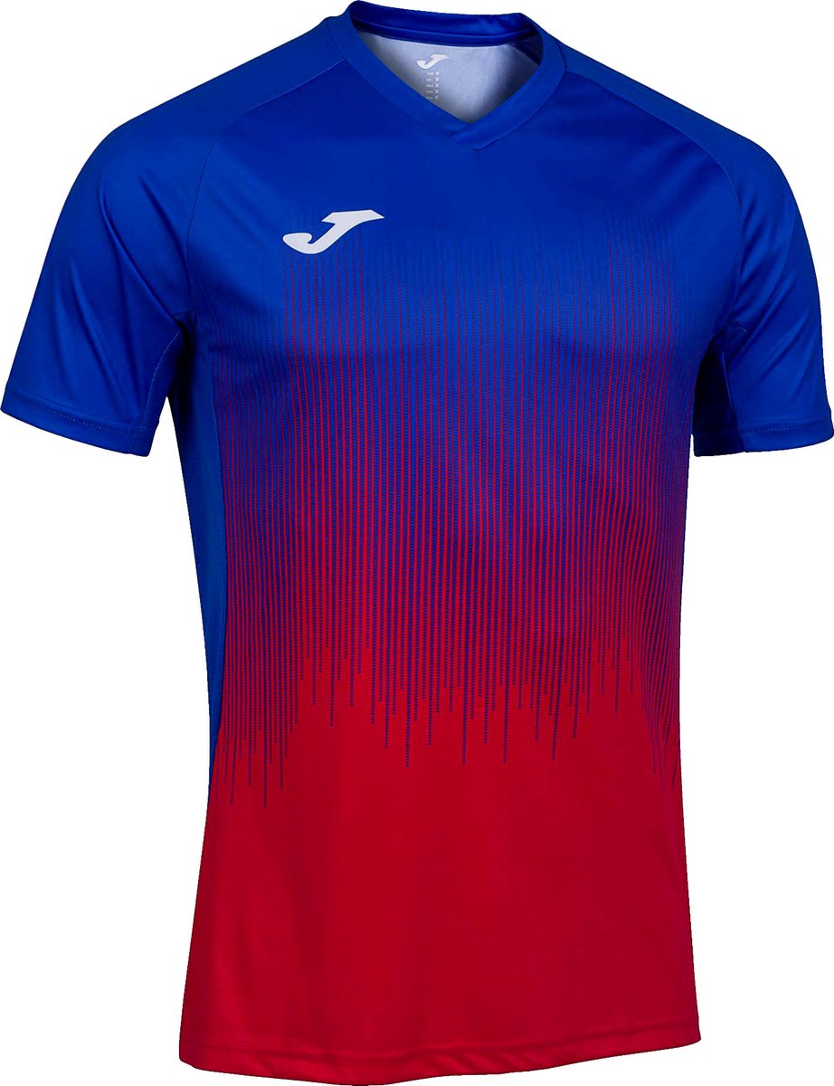 Joma Tiger IV Shirt Korte Mouw Heren - Royal / Rood | Maat: M