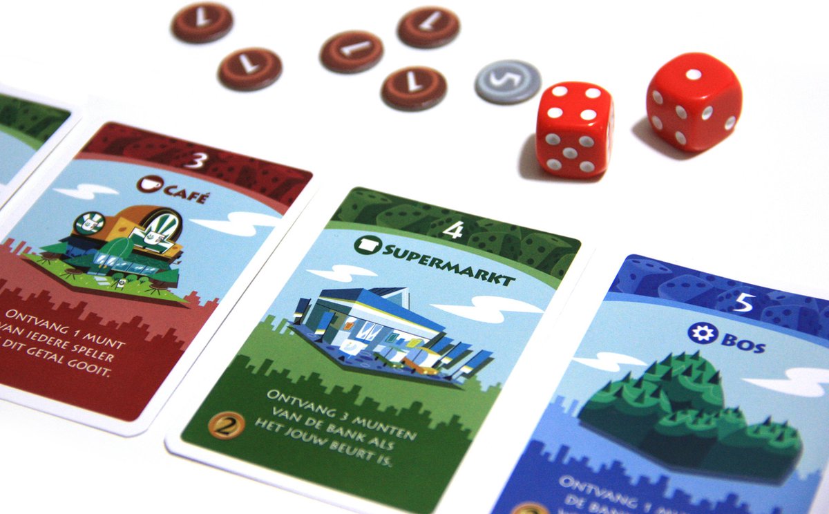 White Goblin Games Machi Koro - Dobbelspel - Bouw je eigen stad — afbeelding 18