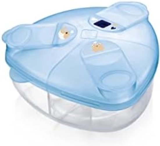 Kikka Boo Melkpoederdispenser met lepel, 130 g, blauw