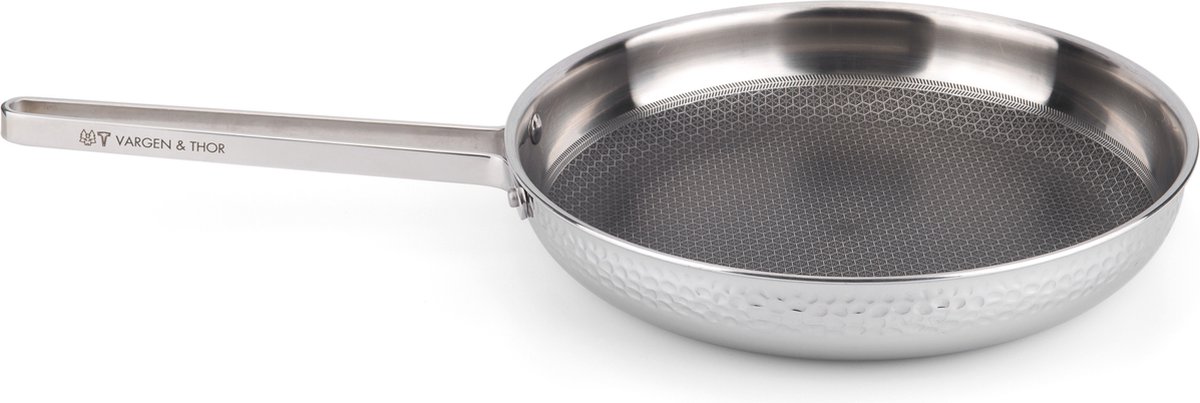 Vargen & Thor zilveren koekenpan Model Mb - Frost stick coating