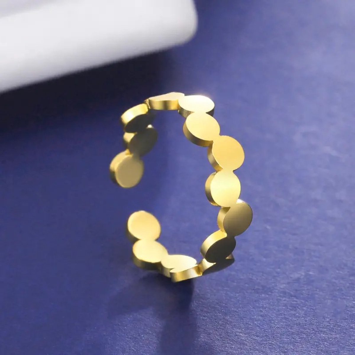 18K Gold Plated Multiple Circles Ring