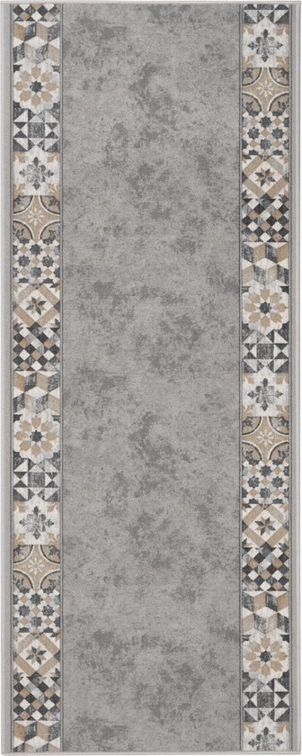 Tapiso – tapis de couloir en caoutchouc antidérapant, gris clair, pour couloir, salon, taille 80x200