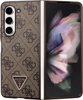 Guess 4G Triangle Back Case - Geschikt voor Samsung Galaxy Z Fold 5 (F946) - Bruin