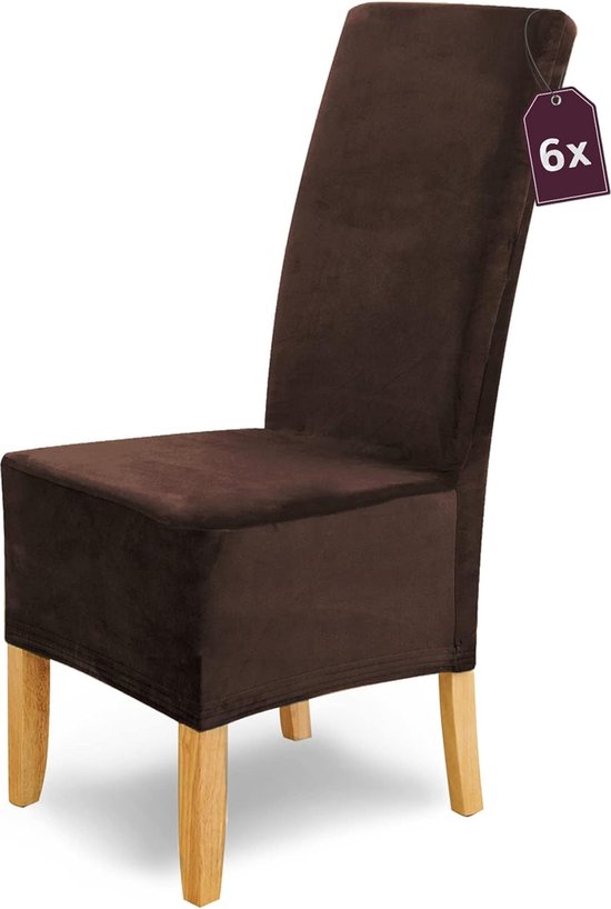 Home Stretch Chair Covers Velvet Puma Velvet/Velour Chair Covers Brown