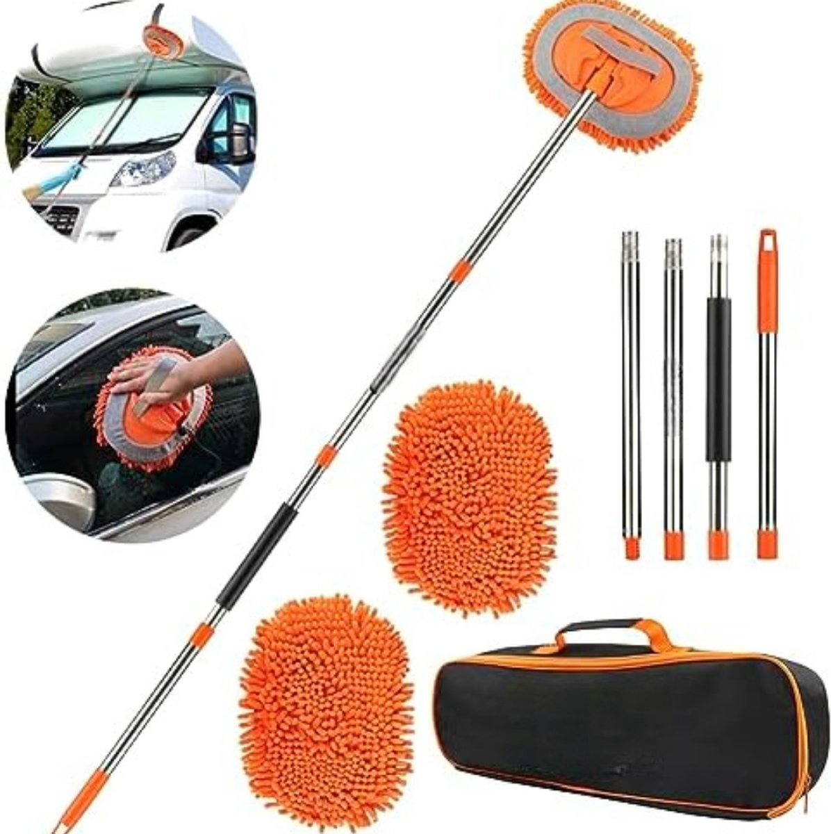 Goedkoopste Telescopische Wasborstel - Uitschuifbare Wasborstel - Waterbezem Met Uitschuifbare Steel - Waterborstel