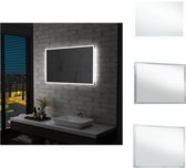 vidaXL Badkamerspiegel - LED-verlichting - 100 x 60 cm - IP44 - Spiegel