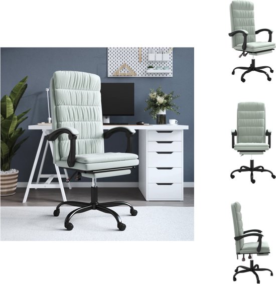 VidaXL Verstelbare Bureaustoel - Fluweel - Verstelbare rugleuning en - Bureaustoel