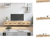 vidaXL Televisiekast Sonoma Eiken - TV-meubel 150x36x30 cm - Stevige opbergruimte - Kast