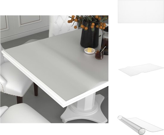 Transparante PVC tafelbeschermer 2 mm dik waterdicht doorzichtig vinyl dekzeil tafelkleed voor keuken, picknick, buiten en binnen, afveegbaar en duurzaam (50 x 80 cm