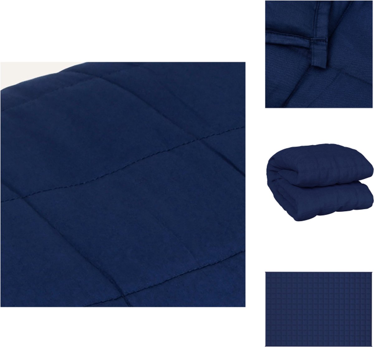 vidaXL - Verzwaringsdeken - 137x200 - cm - 6 - kg - stof - blauw