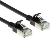 ACT Zwarte 0,25 meter LSZH U/FTP CAT6A datacenter slimline patchkabel snagless met RJ45 connectoren DC7952