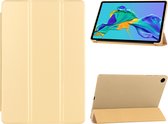 Hoes Geschikt voor Samsung Galaxy Tab A9 Plus hoes – tri-fold bookcase met auto/wake functie - 11 Inch – Goud