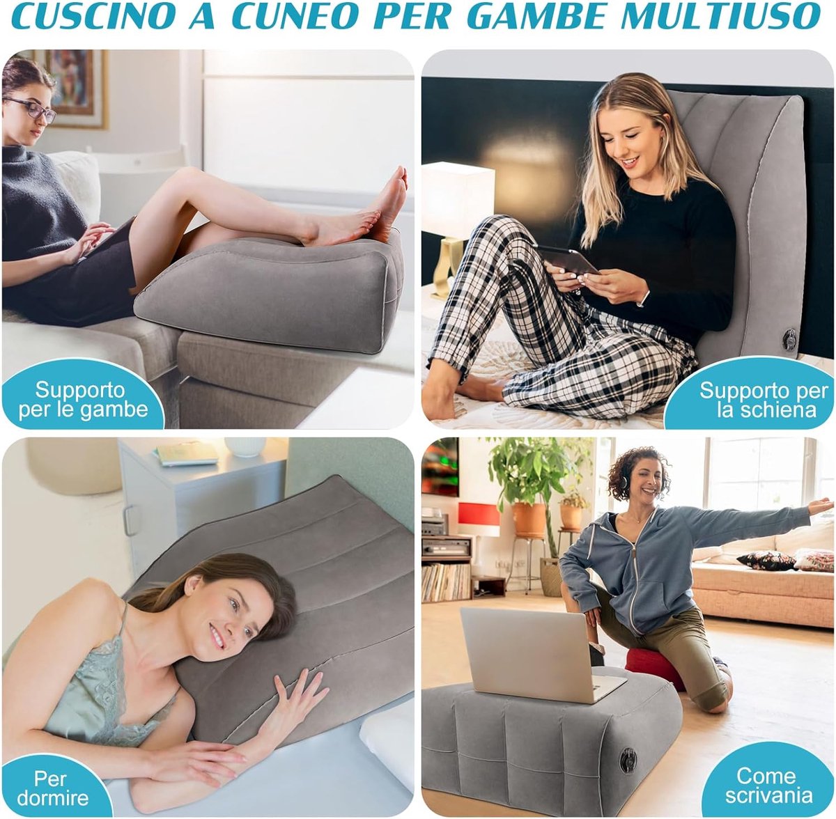 Soulagement Mal De Dos Coussin Genou Orthopédique - Positionneur Jambes Sommeil - Soulagement Dos - Sangle Réglable Soulagement Dos Genoux