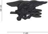 Embleem metaal US navy seals zwart pin