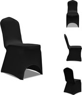 vidaXL Stoelhoezen Set - Zwart - 100 stuks - Geschikt voor stoelen tot 100 cm - Elastische stof - Wasbaar op 40 °C - Herbruikbaar - Tuinmeubelhoes