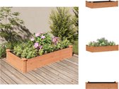 vidaXL Verhoogde plantenbak - Plantenbak - Afmeting- 120 x 60 x 25 cm - Ken- Massief vurenhout - Bloempot