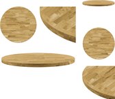 vidaXL Houten tafelblad - Eikenhout - 900 mm diameter - 44 mm dikte - Tafelonderdeel