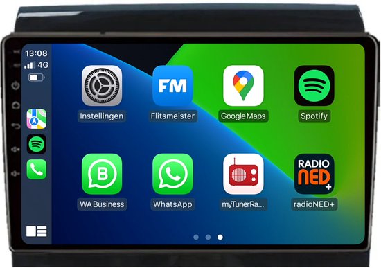 Radio Android Para Fiat Ducato 2010/Citroën Jumper/Peugeot Boxer – Pantalla 9" 1280p, 4GB+128GB, CarPlay Wireless