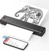 ShopbijStef - Tattoo Stencil Printer - Tattoo Printer - Foto Printer - Thermische Printer - Incl. Transfer Papier + Opbergtas - Zwart