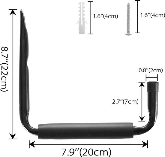 Lawei 4 Stück Wandhaken Garage Haken 40cm x 27cm Robuste Garagen Lawei 4 Stück Wandhaken Garage Haken 40cm x 27cm Robuste Garagen