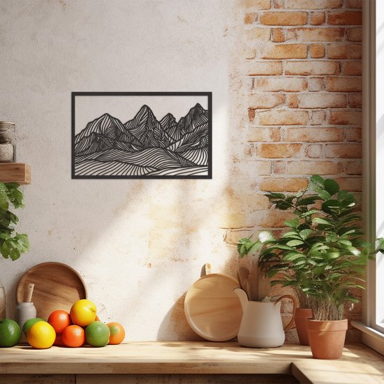 Wanddecoratie kunst schelpen in zwart en goud | ToF