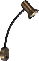 QAZQA karin - Moderne Wandlamp met flexarm voor binnen - 1 lichts - D 90 mm - Brons - Woonkamer | Slaapkamer | Keuken