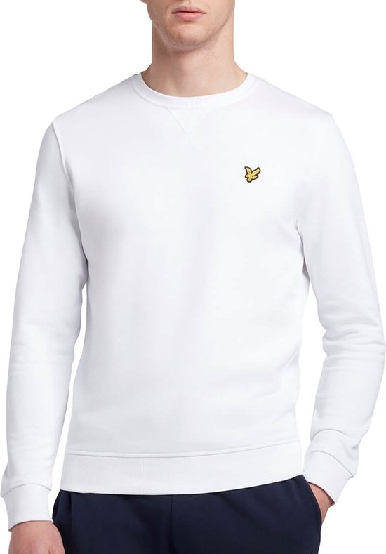 SINGLES DAY! Lyle and Scott - Sweater Wit - Heren - Maat L - Slim-fit