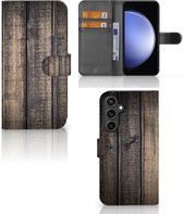 GSM Hoesje Geschikt voor Samsung Galaxy S23 FE Leuk Case Cadeau voor Mannen Steigerhout