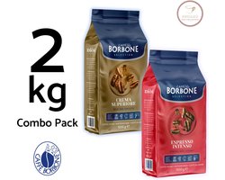 Caffè Borbone - Combo Pack Intenso Espresso + Crema Superiore - Koffiebonen 2x 1 KG