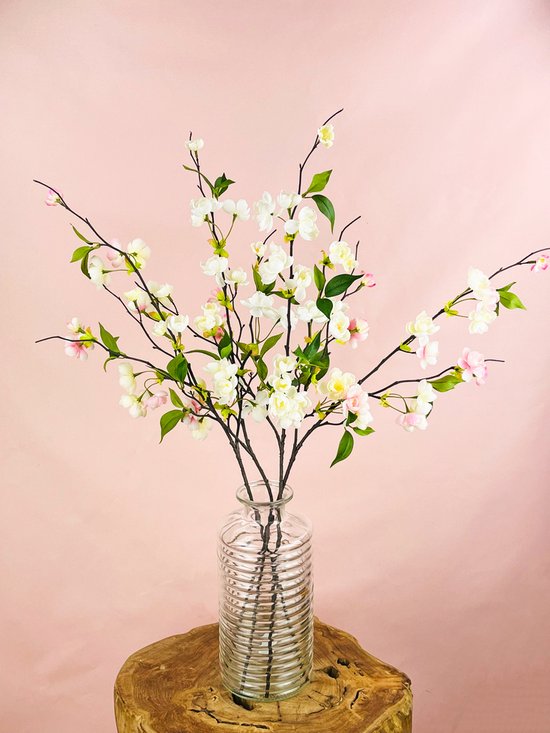Zijden bloemen boeket “Blossom's Beauty” | 70 cm | Exclusief vaas | Prachtige gedetailleerde bloemen | Jarenlang mooi