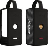 kwmobile siliconen hoesje voor mini-speaker - geschikt voor Marshall EMBERTON - Flexibel materiaal - Speakercase in zwart