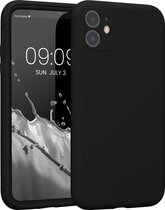 kwmobile telefoonhoesje geschikt voor Apple iPhone 11 - TPU backcover met siliconen coating - Smartphone case in zwart