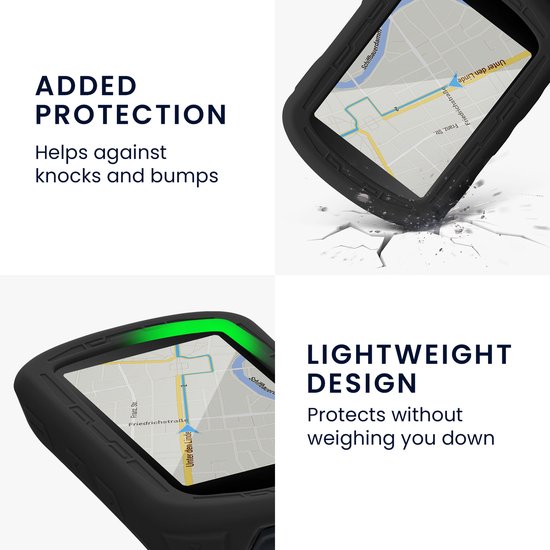 kwmobile hoes geschikt voor Garmin Edge 840 / Edge 540 - Siliconen beschermhoes voor fietsnavigatie - zwart van kwmobile — afbeelding 2