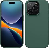 kwmobile coque de téléphone compatible avec iPhone 15 Pro Max - Coque avec revêtement en silicone - Coque pour smartphone en vert sapin
