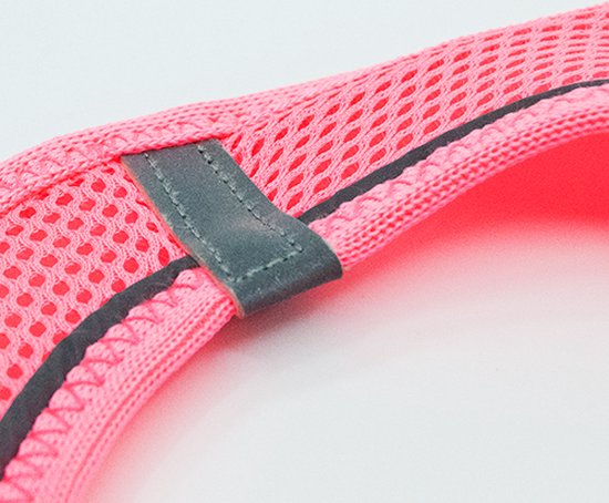 Tailpetz - Harnais Air- Mesh - Harnais pour chien - Harnais pour chien - Harnais pour petit chien - Harnais pour chien en Y - Harnais pour chien - Harnais anti- Trek pour chien - Réfléchissant - Taille L - Pink