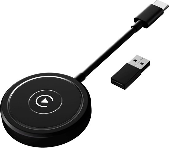 OTTOCAST Play2Video Carplay Android Auto Draadloze Adapter met Netflix-YouTube, 3-in-1 Draadloze Dongel Adapt voor auto's met CarPlay (Jaar: 2016-2024