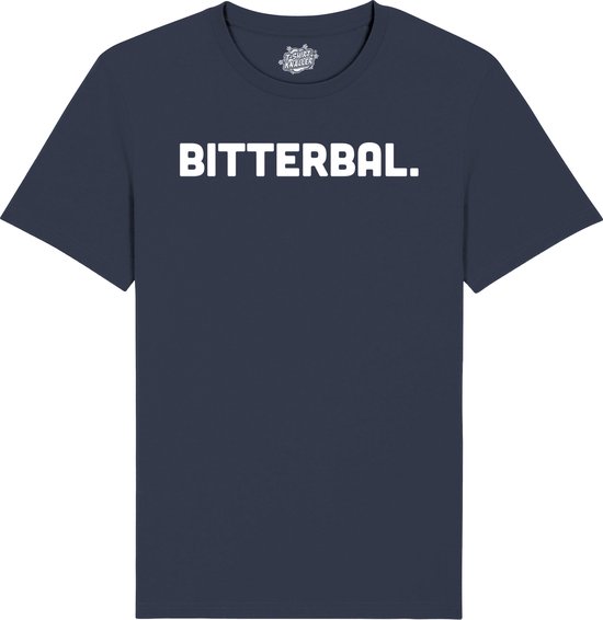 Bitterbal - Frituur Snack Cadeau -Grappige Eten En Snoep Spreuken Outfit - Dames / Heren / Unisex Kleding - Unisex T-Shirt - Navy Blauw - Maat S