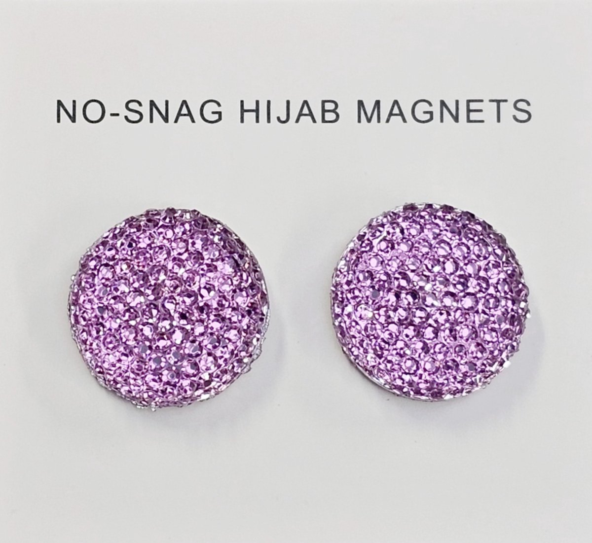 Fako Bijoux® - 2x Magnetische Broche Acryl - Hoofddoek Magneet - Sjaal - Hijab Accessoires - Abaya - 18mm - Set 2 Stuks - Paars